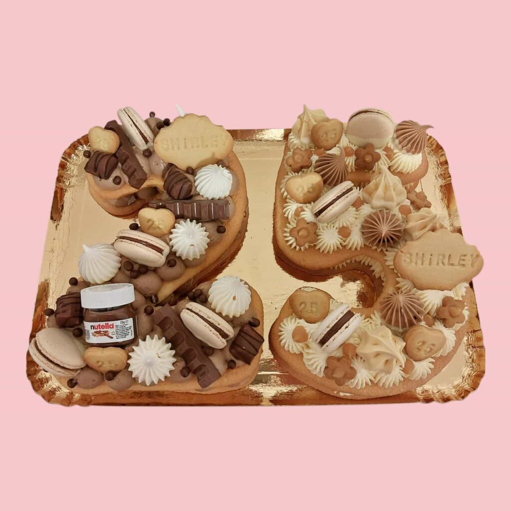 numbercake 25 Nutella Kinder speculos